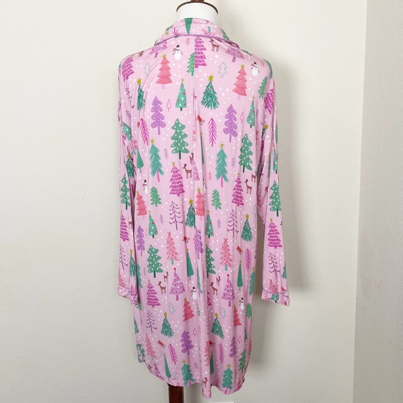 Little Sleepies Merry & Bright Women's Pink Sleep Shirt - Picture 10 of 14